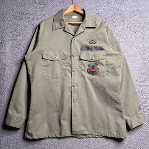 US Military Shirt Mens 16.5 Green Utility Dura Press OG 507 Combat Vintage USGI
